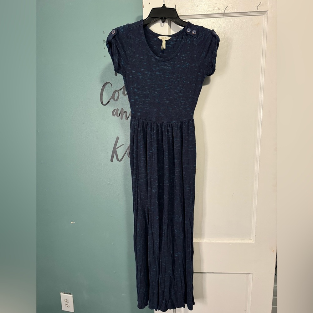 Matilda Jane Blue Short Sleeve Maxi Dress XS Extra Small